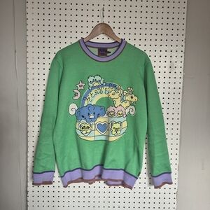 Heaven Marc Jacobs Colorful Cartoon Print Green Sweatshirt